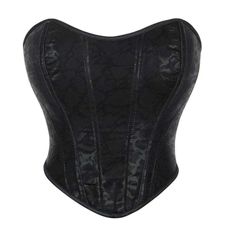 Stock Up and Save Women's Gothic Mesh Splice Lace-up Overbust Corset