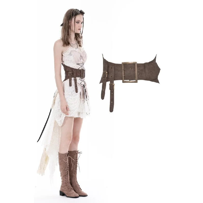 Instant Discount Women's Steampunk Irregular Big Buckle Underbust Corset