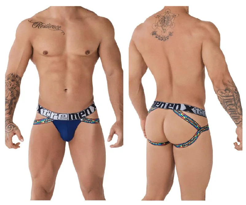 Weekend Discounts to Love Xtremen 91084 Microfiber Pride Jockstrap Color Blue