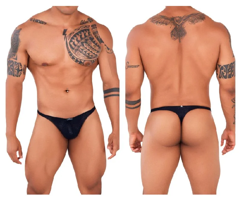 Weekend Discounts to Savor Xtremen 91120 Lace Thongs Color Black