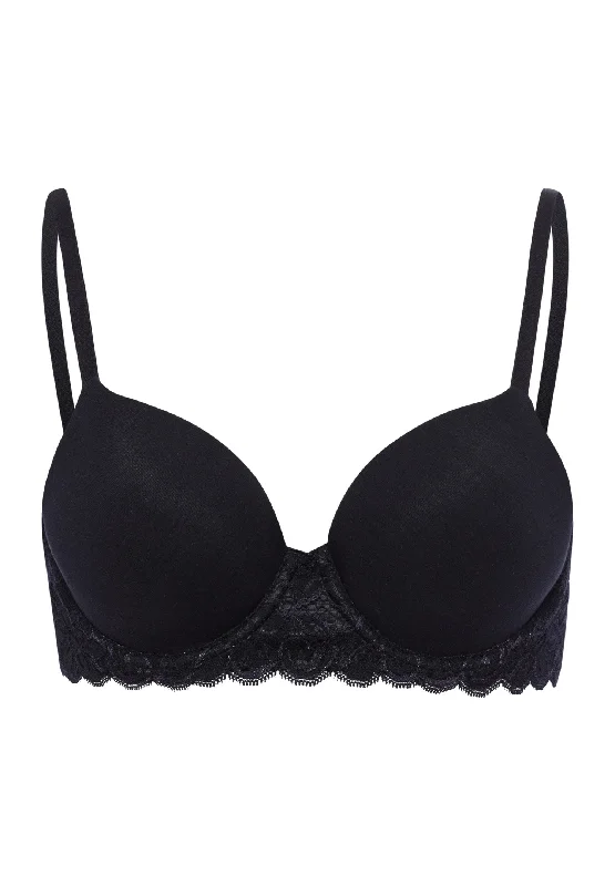 Bargain Alert Luxury Moments Lace T-Shirt Bra | Black 71503-019
