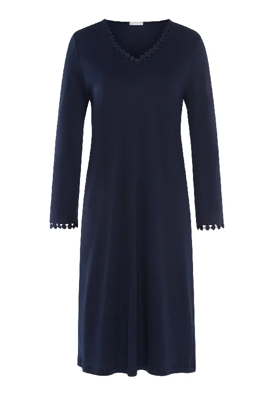 Rosa Embroidered Cotton Nightgown | Deep Navy 74933-1610