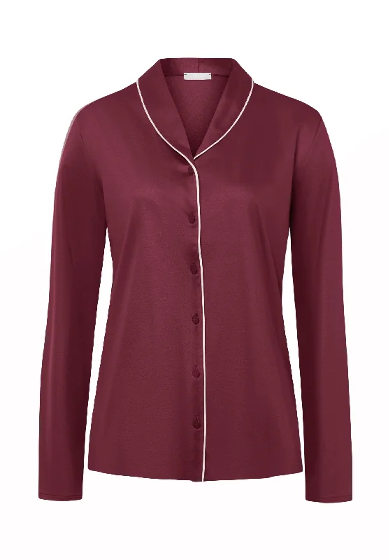 Eleni Shawl Collar Shirt | Ruby Wine 74985-2423