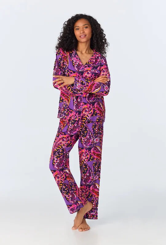 BedHead x Trina Turk Tangled Paisley Long Sleeve Classic Stretch Jersey PJ Set