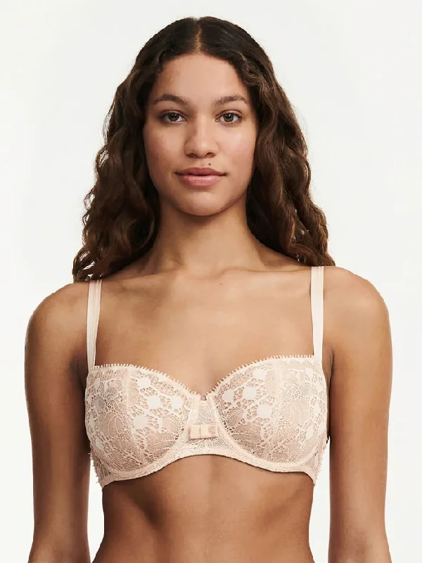 Stock Clearance Beige Day to Night Lace Unlined Demi Bra