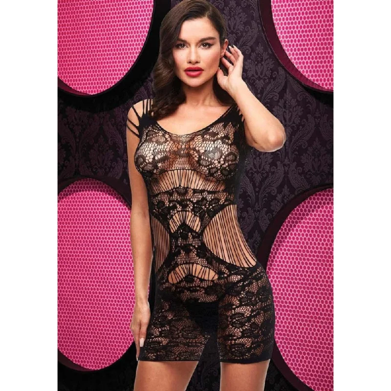 Weekend Deals That Please Black Lace Mini Dress