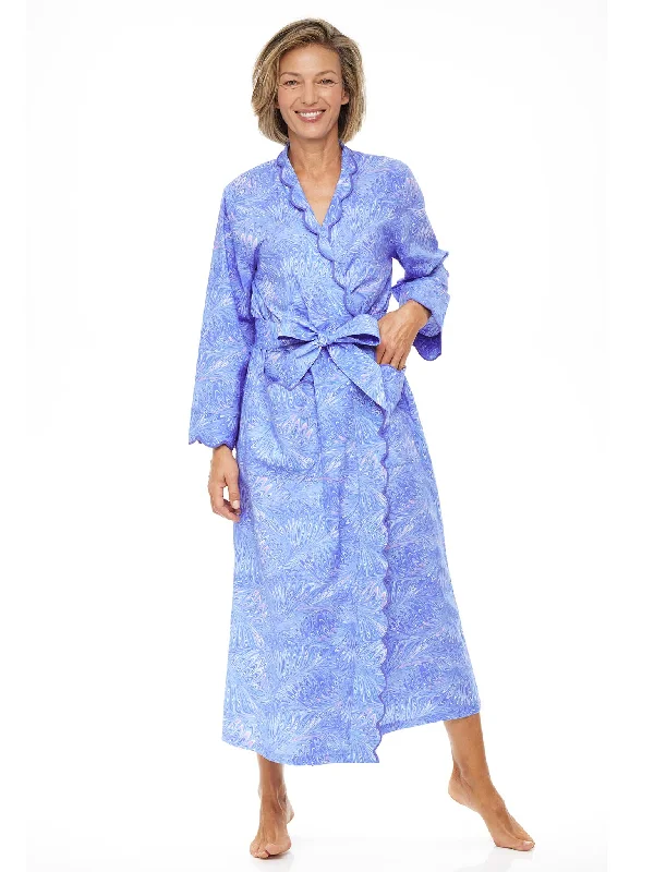 Blue Italian Marble Classic Robe