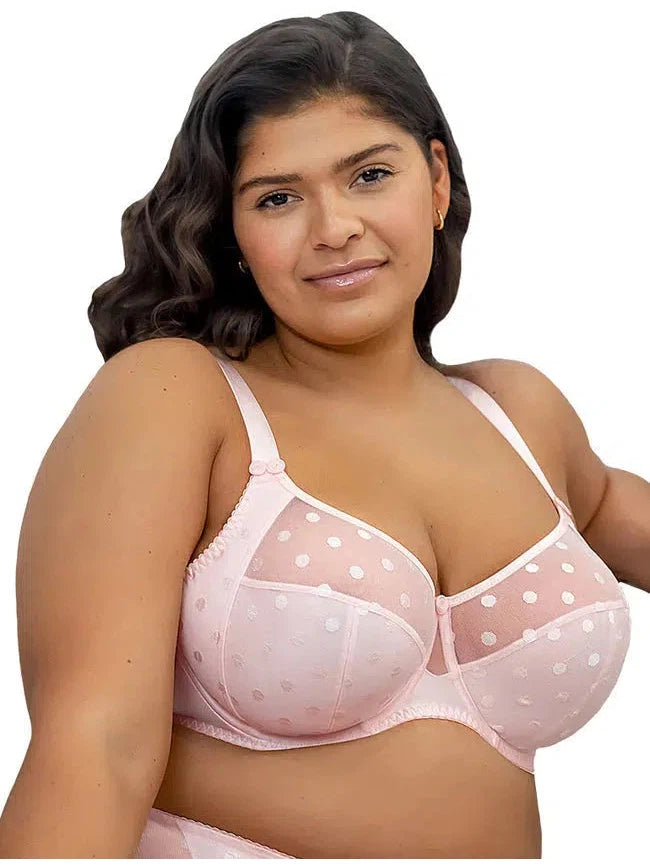 Super Sale Blush Carmen Polka Dot Bra
