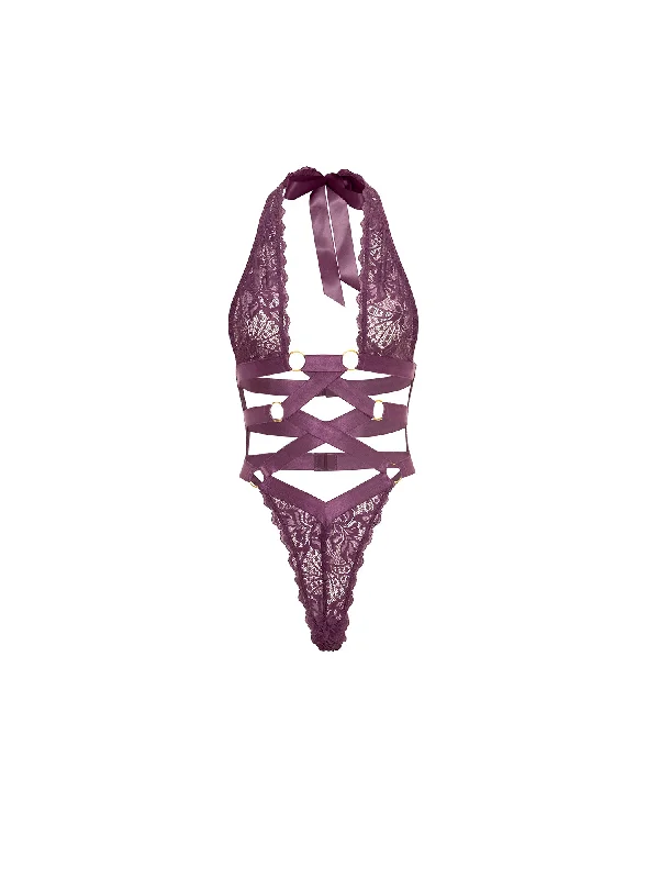 Limited Time Offer Camille Lace Halter Teddy