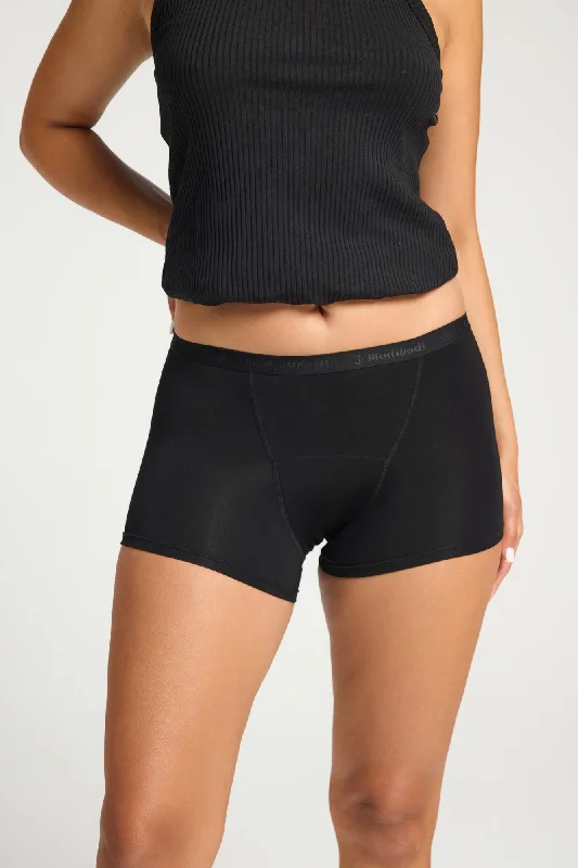 Huge Discounts Classic Boyshort Super-Overnight Black