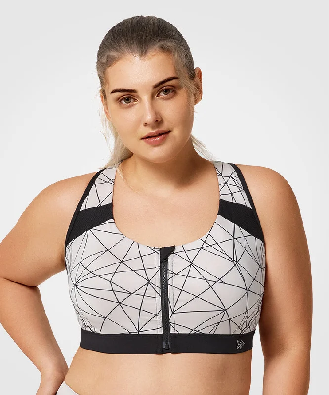 Discount Mania Enfold Zip Front Padded Running Bra | Women's High Support Sports Bra (Plus Size) Discount Mania Enfold Zip Front Padded Running Bra | Women's High Support Sports Bra (Plus Size)