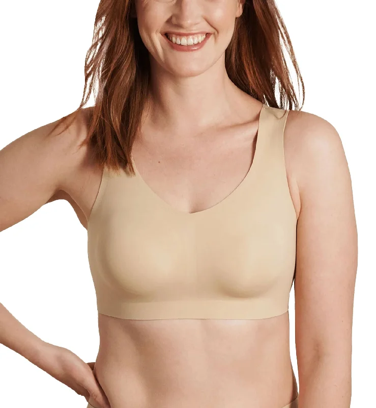 Shop Now Evelyn & Bobbie DEFY V-Neck Bralette w/ Removable Pads (1728﻿) - Sand
