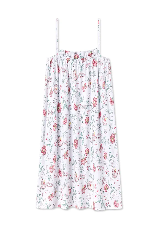 Pima Ruffle Nightgown in Garden Vines