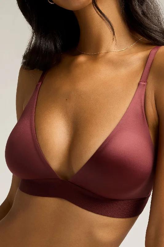 Super Sale Glacé Triangle Bra in Garnet