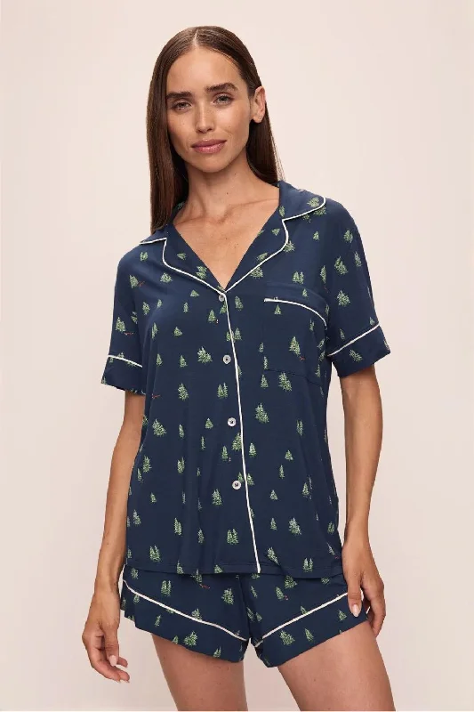 Gisele Shortie PJ Set in Woodland Pine