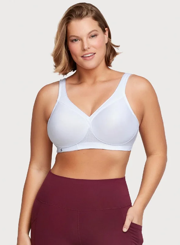 Deal Zone Glamorise: Magic Lift Full Figure Sports Bra White