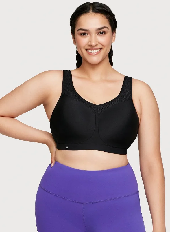 Price Drop Alert Glamorise: No Limits High Support Underwire Sports Bra Black