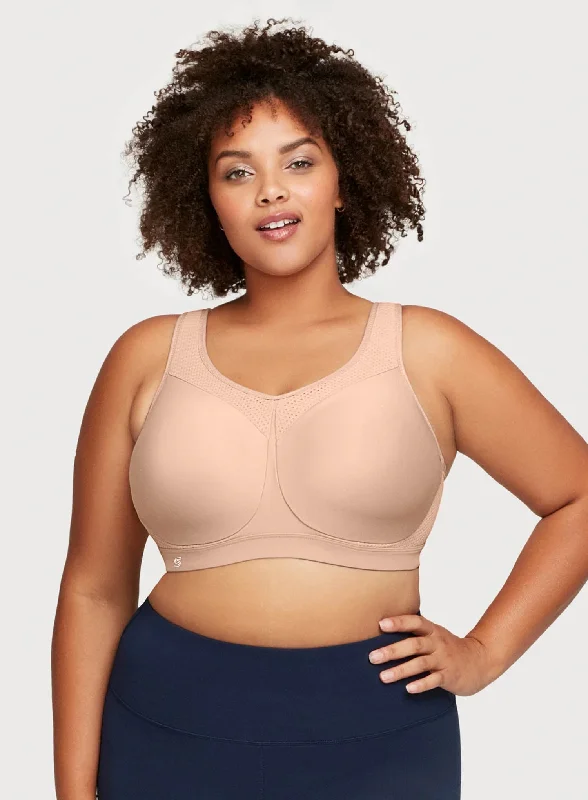 Can't Miss Glamorise: No Limits High Support Underwire Sports Bra Cafe