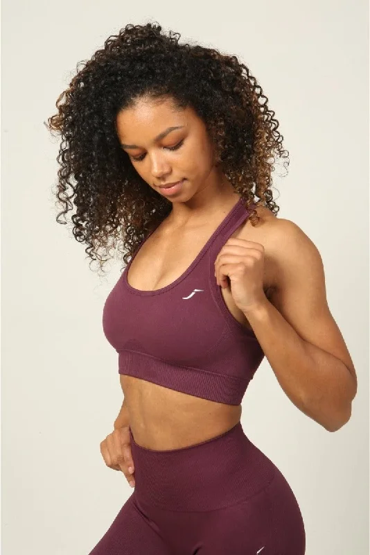 Bargain Bin Seamless Sports Bra - Dark Burgundy