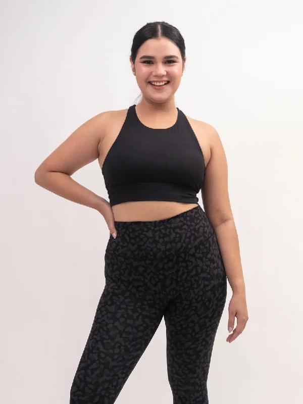 Super Deal High Rise Sports Bra in Black
