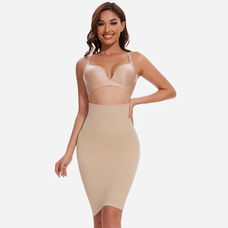 Lowest Price Joyshaper High Waist Shapewear Half Skirt With Built In Thong