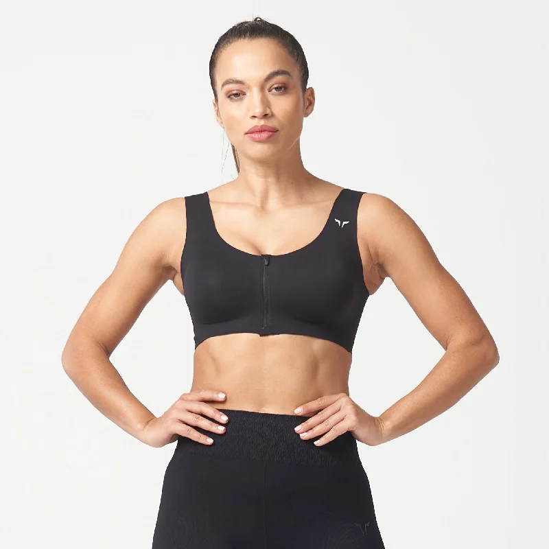 Midnight Madness LAB360° Every Day Zip Up Bra - Black