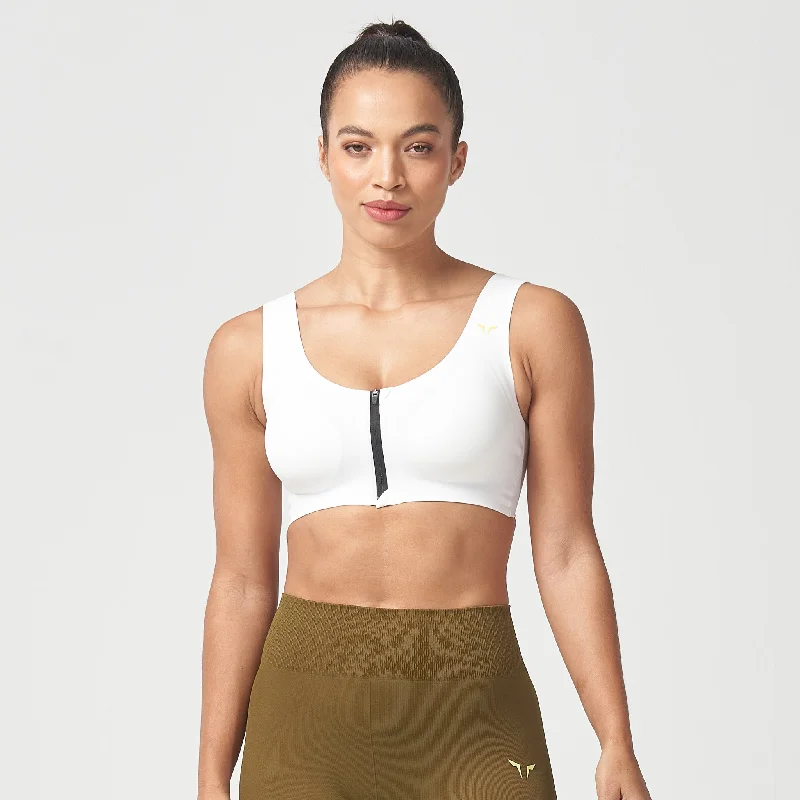 Discount Deals LAB360° Every Day Zip Up Bra - White