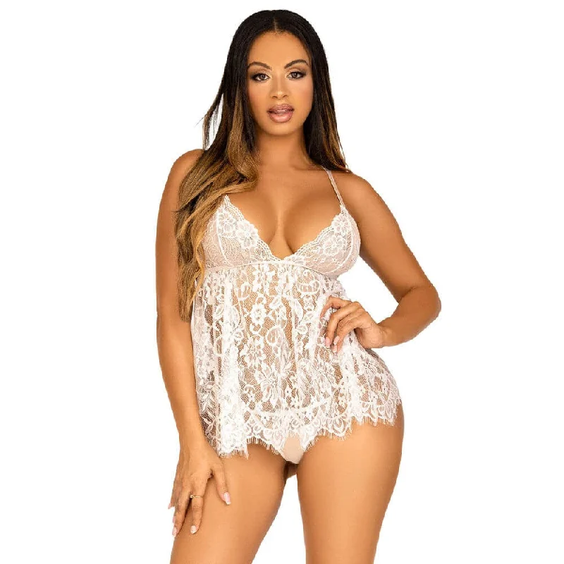 Deal Frenzy Leg Avenue Lace Babydoll And G String Panty