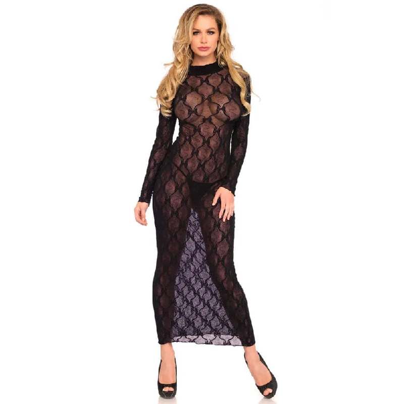 Crazy Deals Leg Avenue Long Sleeved Long Dress UK 8 to 14