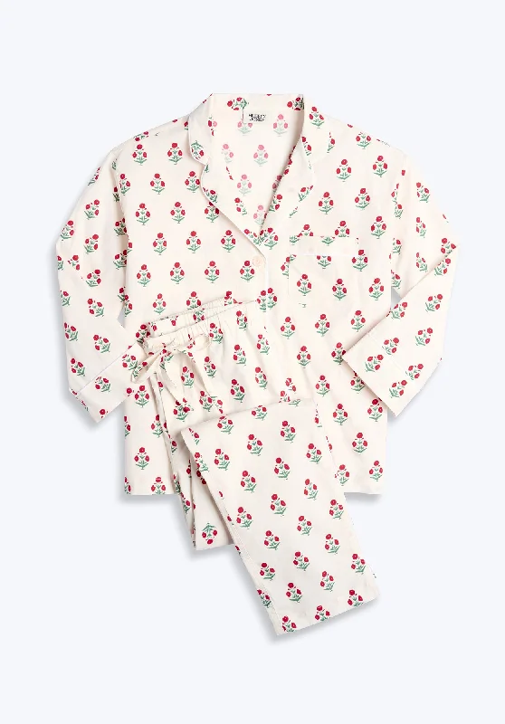 Marina Pajama Set in Poppy Print