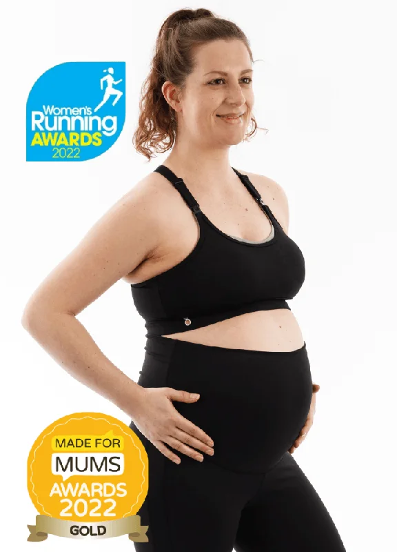 Extra Savings High Impact  Maternity and Feeding Sports Bra Black