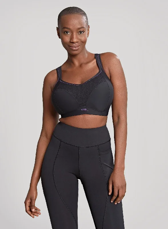 Reduced Rates Panache Sport: Moulded Non Wired Sports Bra Black