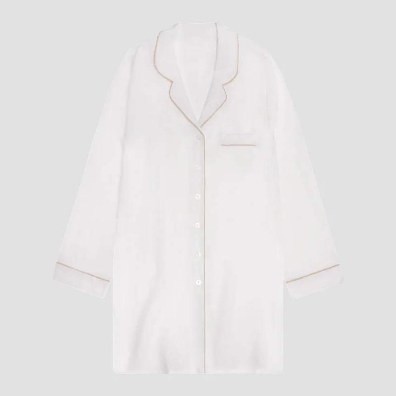 Pearl Linen Night Shirt