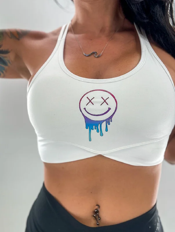 Crazy Deals Salty Savage Ladies "Gradient Drip OG Smile" V Cut Sports Bra