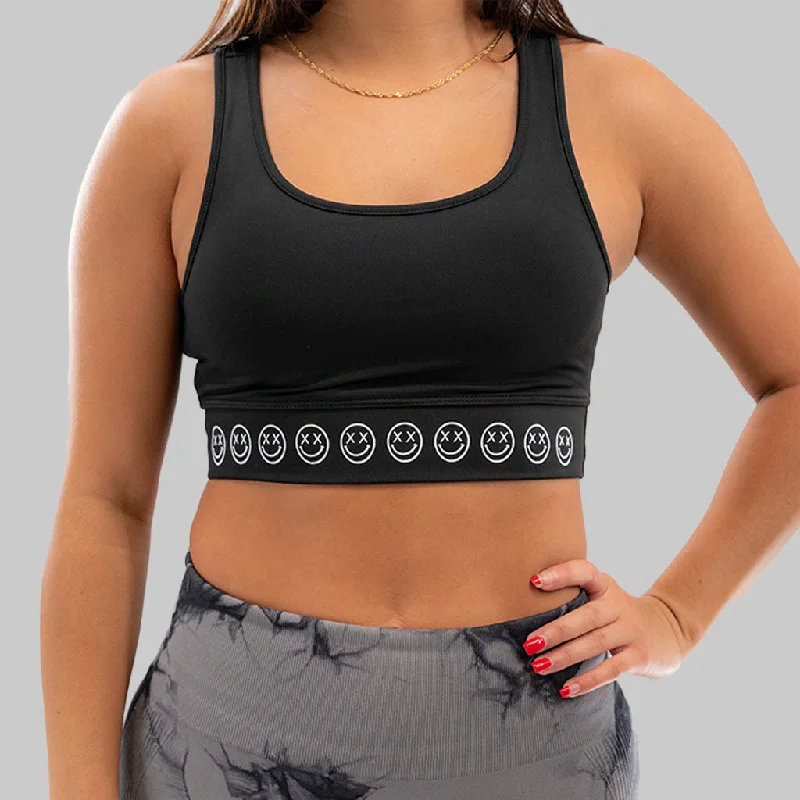 Inventory Reduction Salty Savage Ladies “OG Smile” Racerback Sports Bra | Stuck On Repeat Inventory Reduction Salty Savage Ladies “OG Smile” Racerback Sports Bra | Stuck On Repeat
