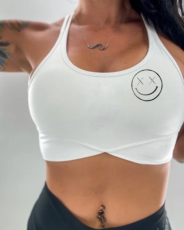 Incredible Offers Salty Savage Ladies "OG Smile” V Cut Sports Bra