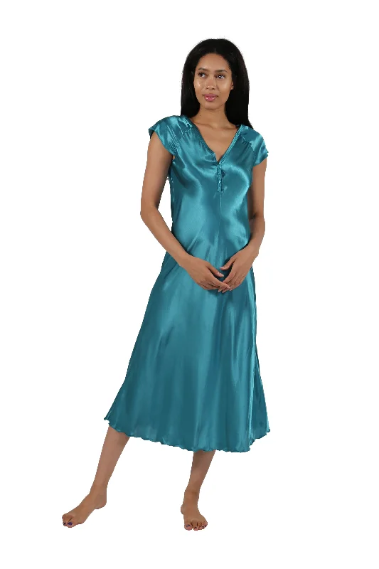 Satin Cap Sleeve Gown