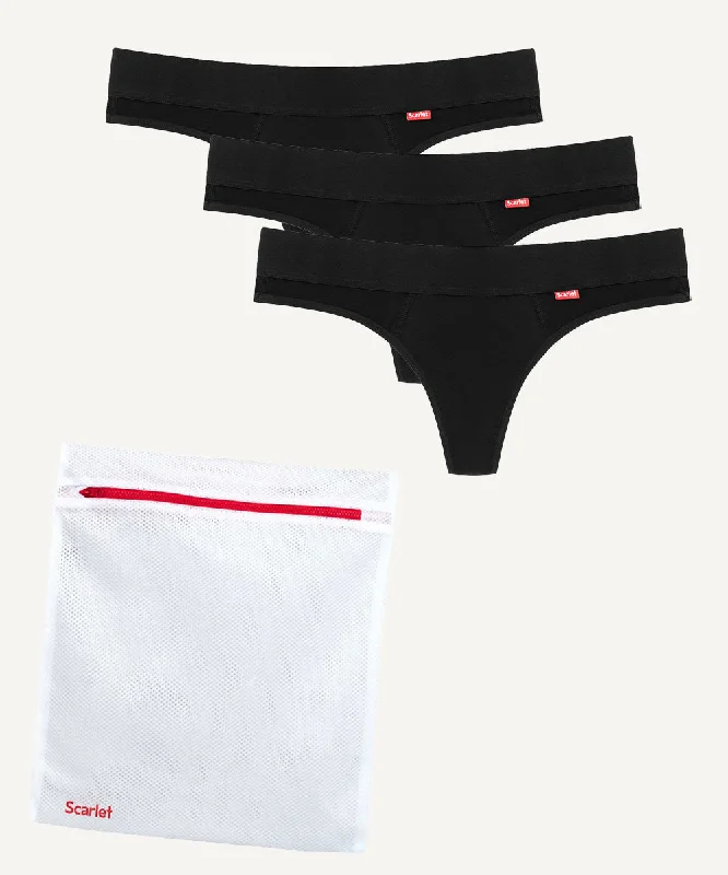Super Discount Scarlet Period G-String | 3-Pack + Laundry Bag
