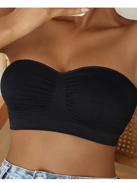 Big Savings Seamless Backless Comfort Strapless Bra with Ruching