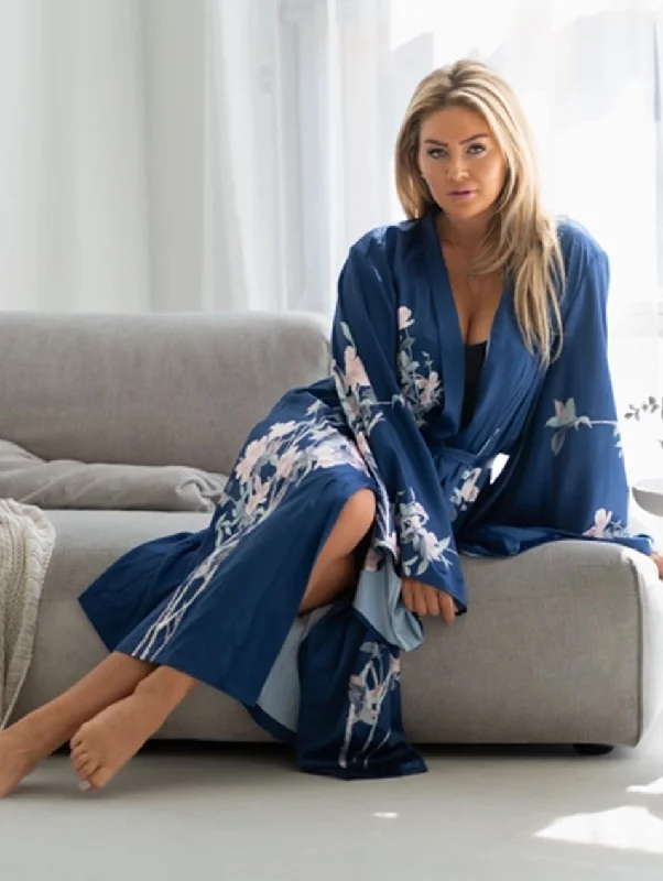 Serenity Long Floral Robe