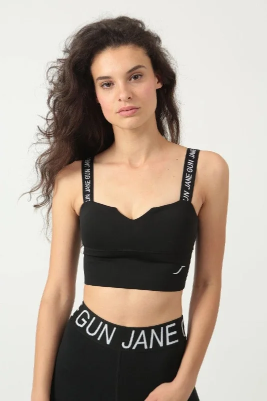 Online Only V-Cut Sports Bra - Black