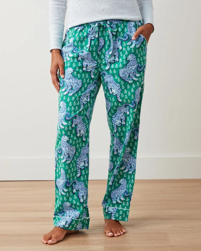 Tiger Queen - Flannel PJ Pants - Jade