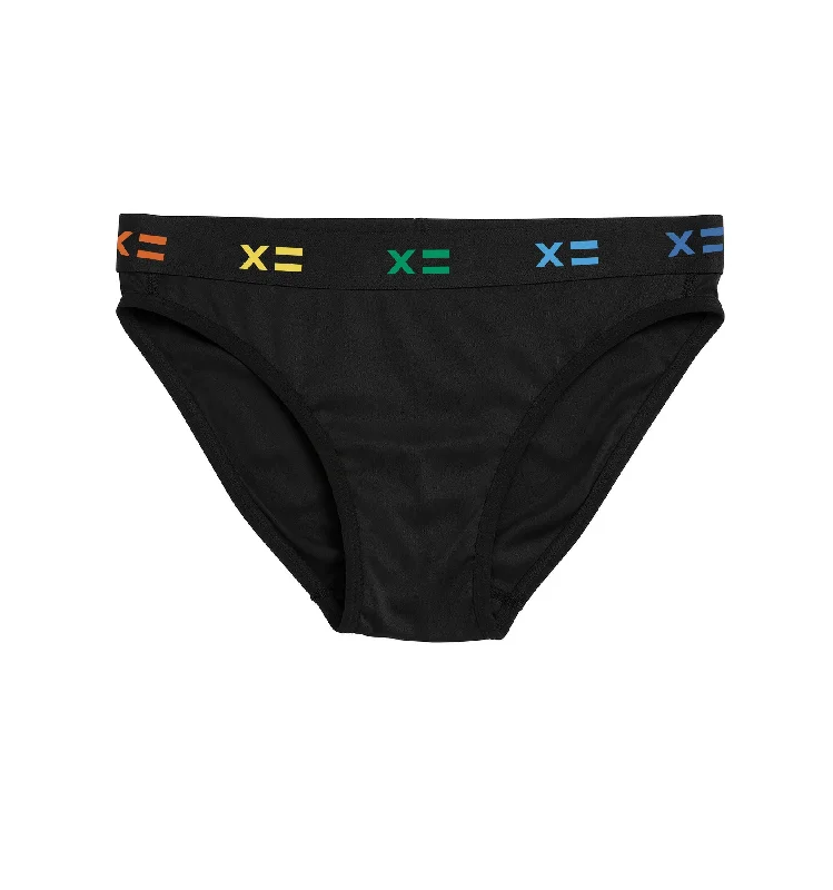 Overstock Tucking Bikini - Black X= Rainbow