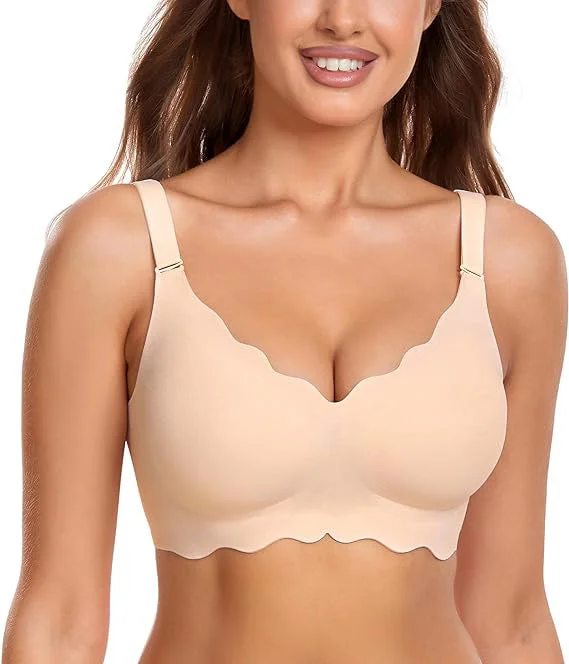 Must-Have Deals V-neck Seamless Wireless Bra Ivory