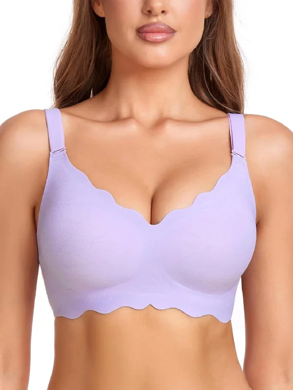 Price Drop V-neck Seamless Wireless Bra Violet