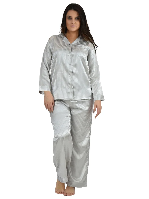 Women's Pajama Set / Pajamas / Pyjamas / PJs, Satin, Striped