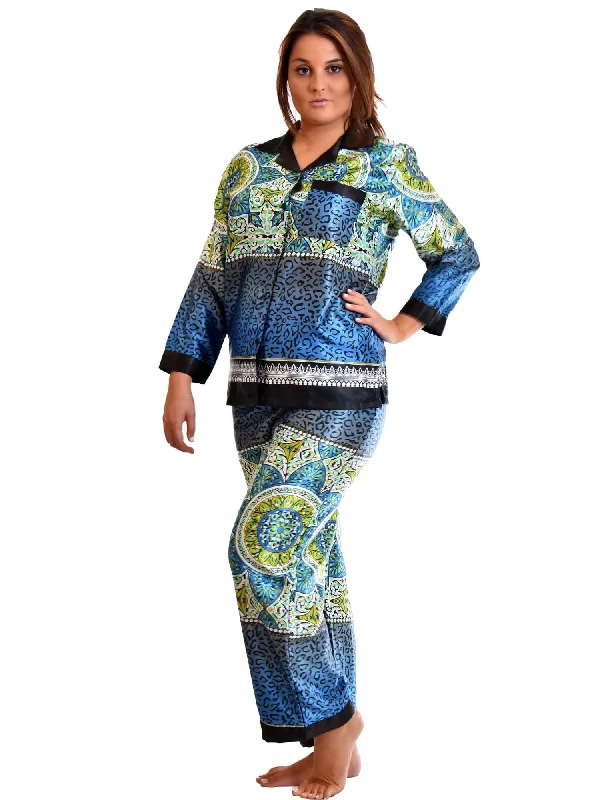 Women's Pajama Set / Pajamas / Pyjamas / PJs, Satin, Various Prints