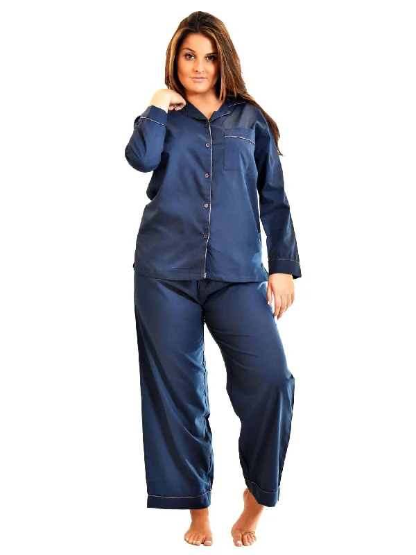 Women's Pajama Set / Pajamas / Pyjamas / PJs, Woven, Full Sleeve with Piping