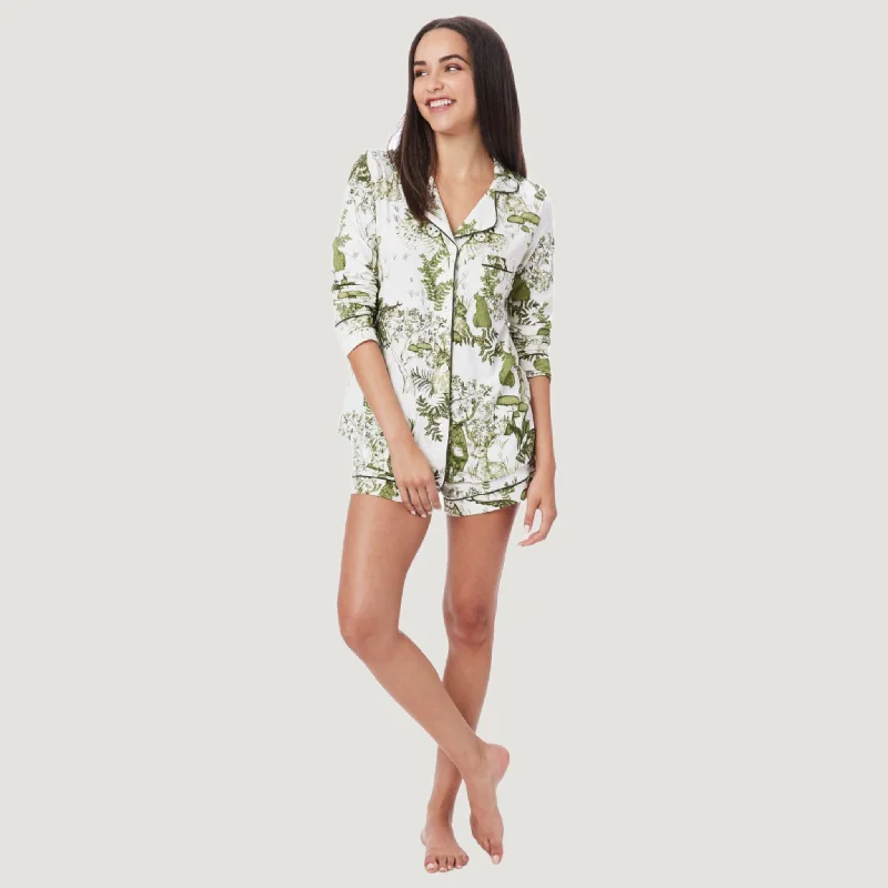 Woodside Pima Knit Long-Sleeved Short Set