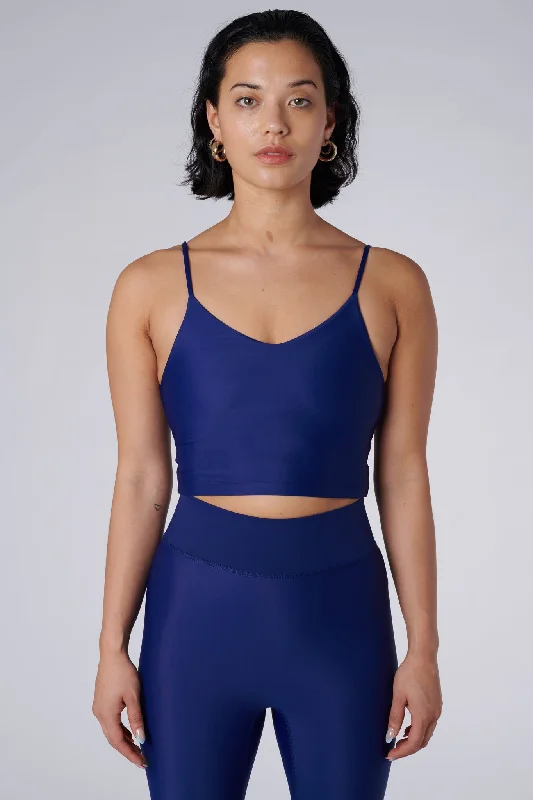 Act Fast Zuli Thin Strap Crop Top | Recycled Nylon | Royal
